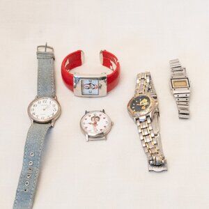 Lot of 5 Wrist Watches, Women's and Men's, 1980s